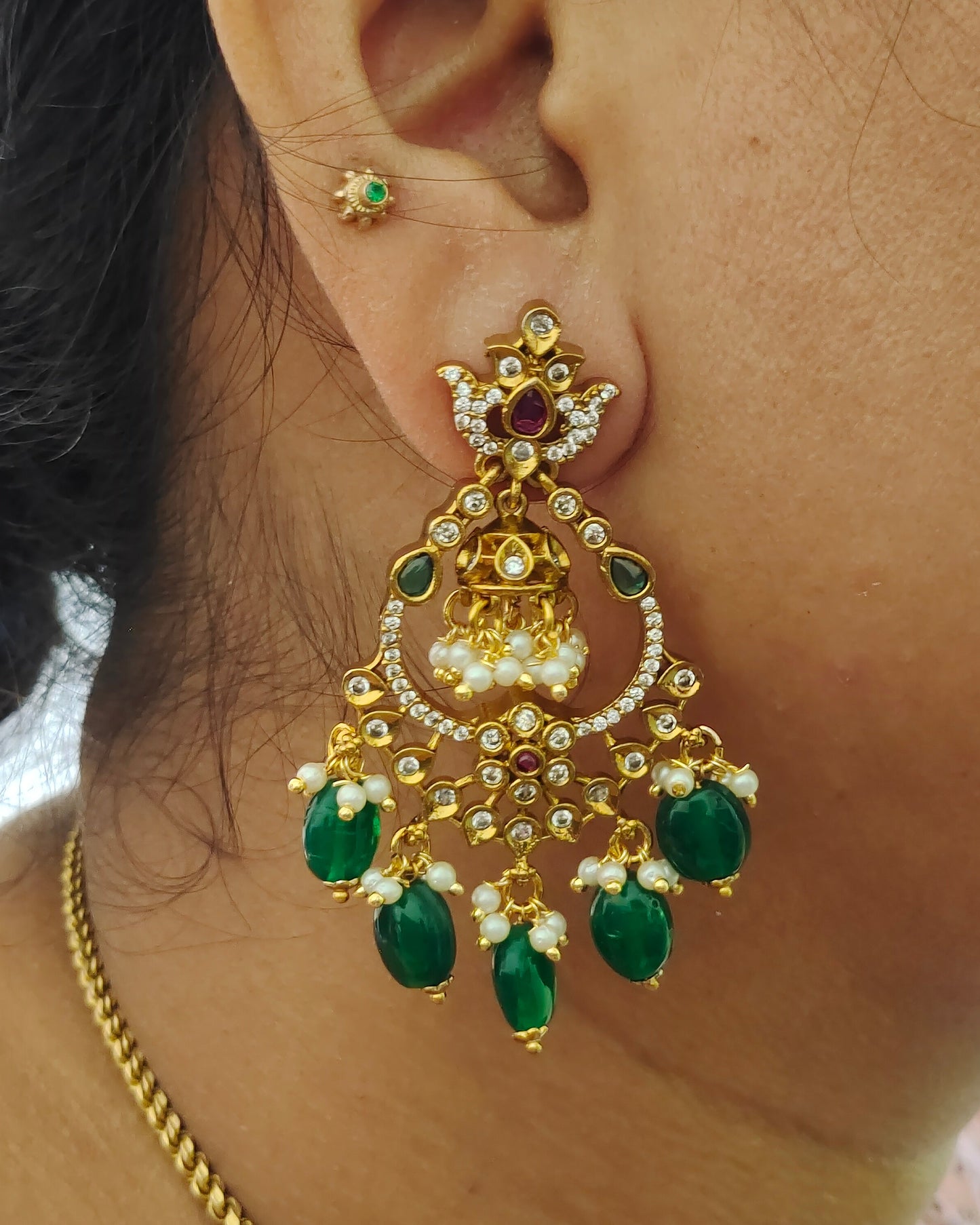 Gold Finish Earrings