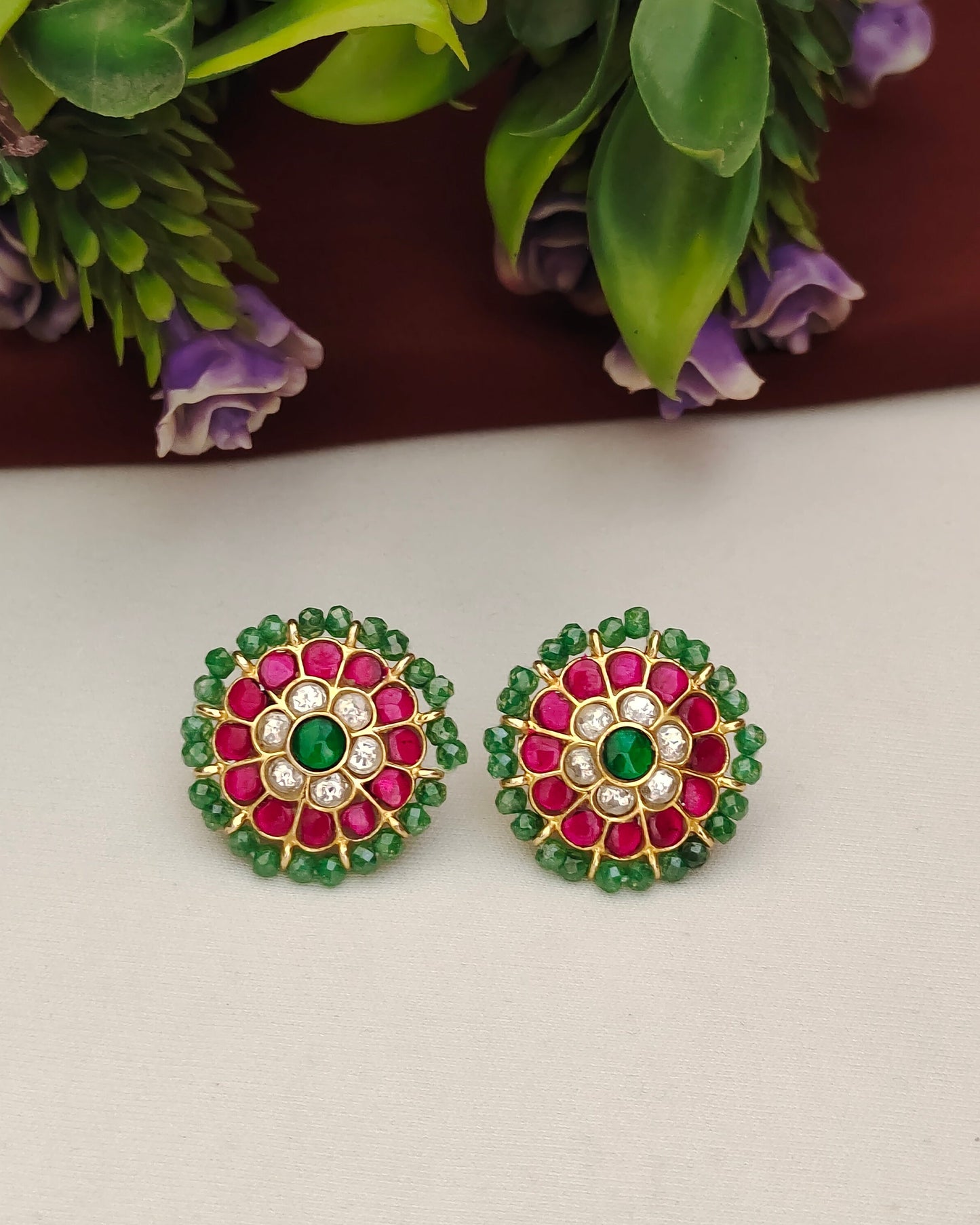 Jadau Kundan Studs
