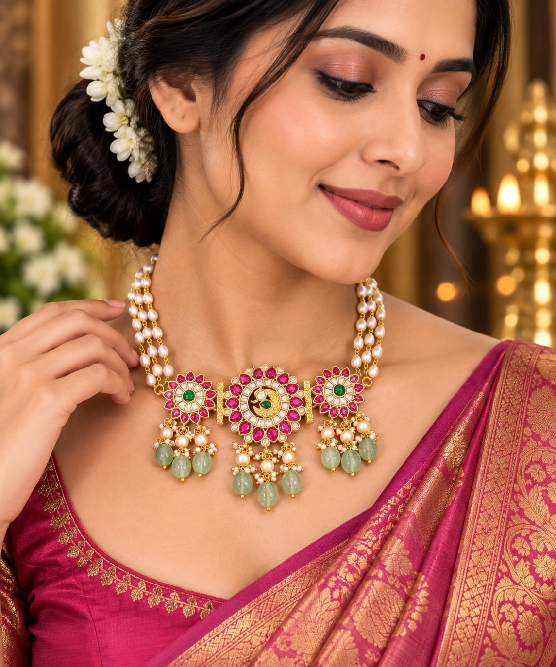 Jadaukundan neckset