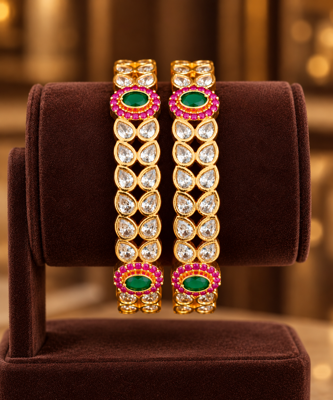 Gold polish bangles