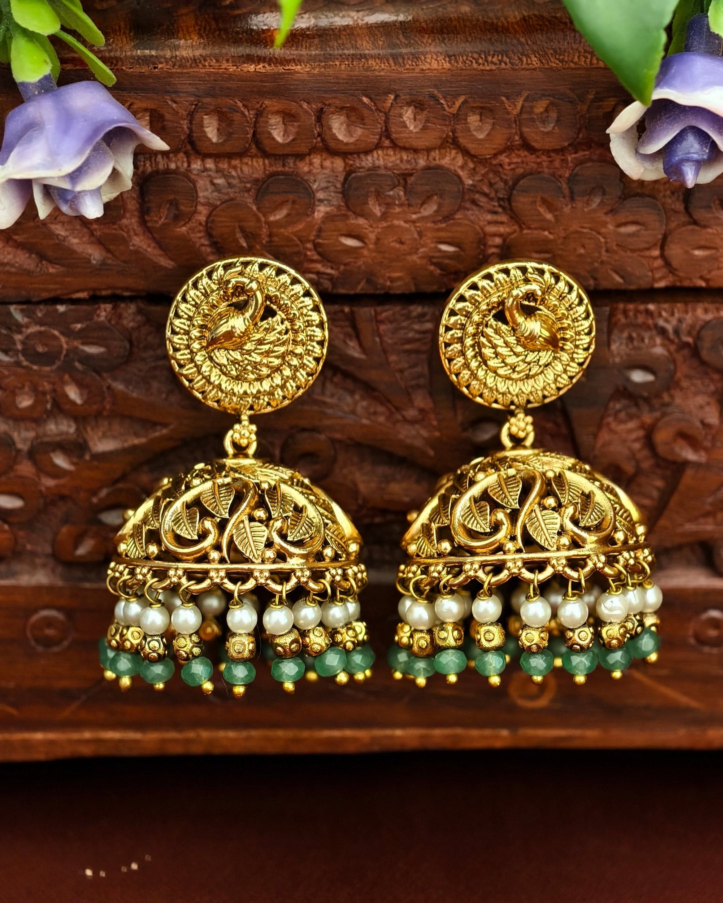 Antique Finish Jhumkas