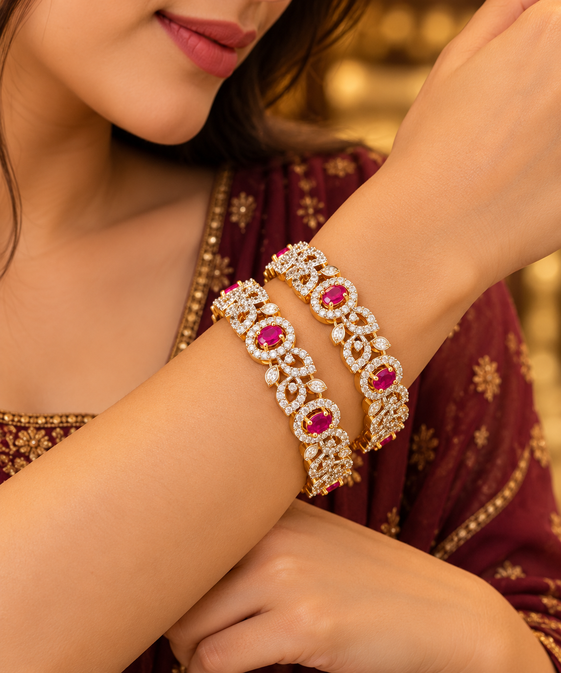 Diamond polish Bangles