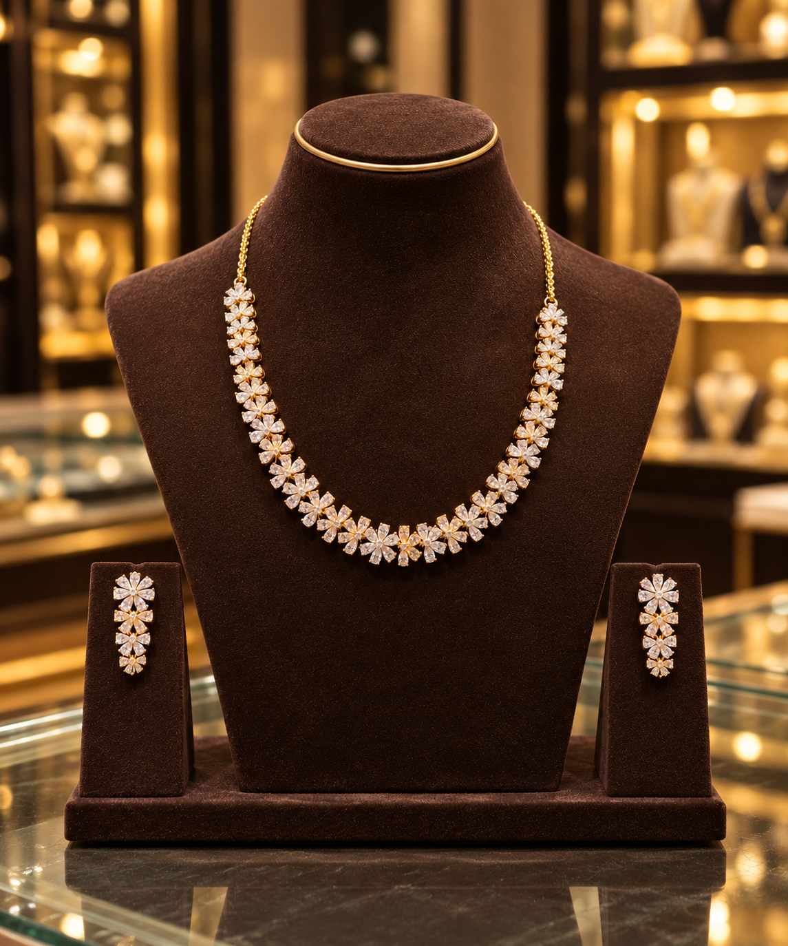 Diamond polish neckset