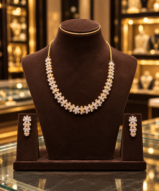 Diamond polish neckset