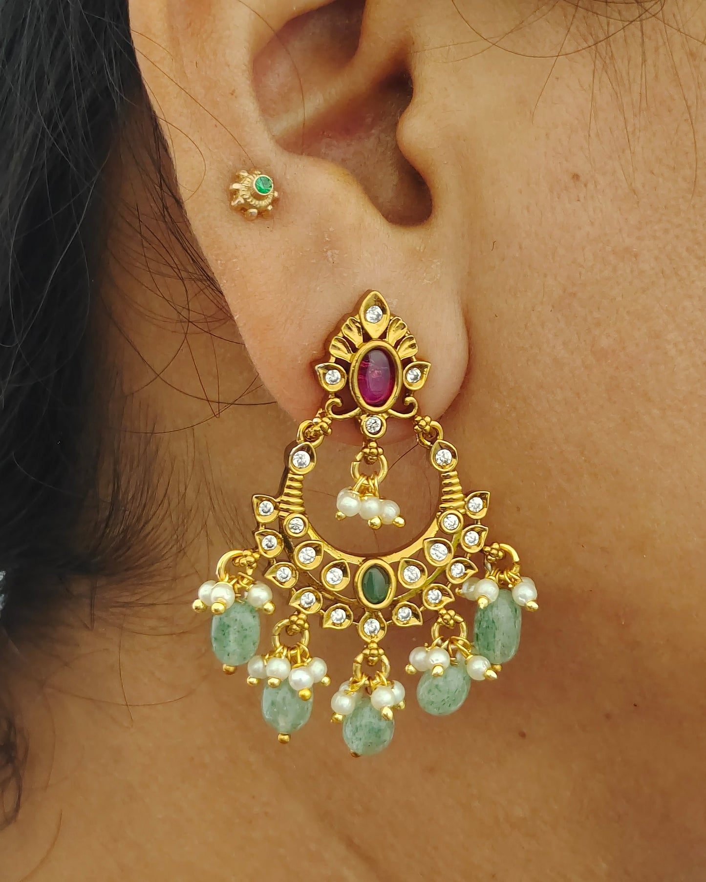 Gold Finish Earrings