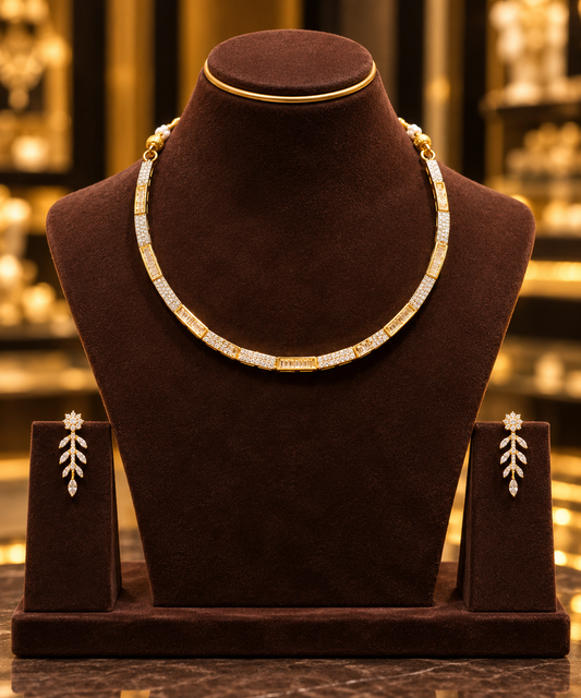 Diamond polish neckset