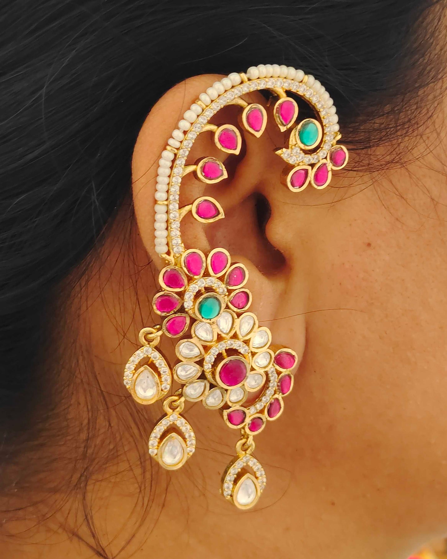 Kundan Ear Cuffs