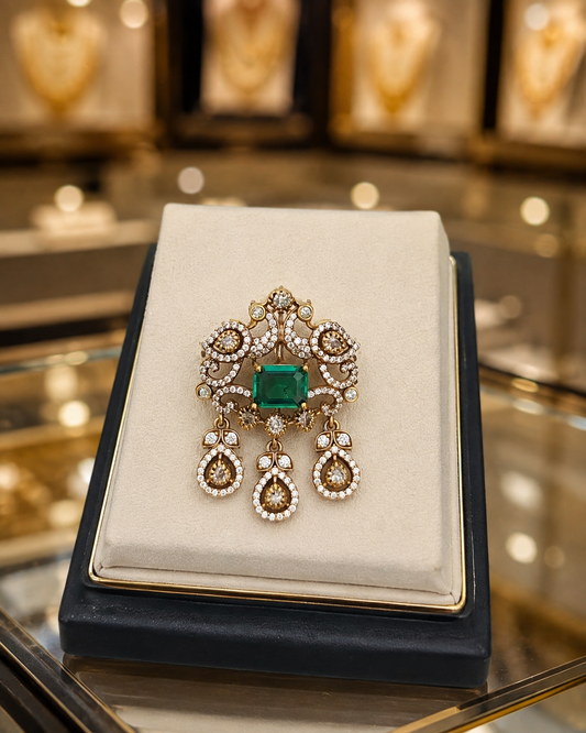 Dual-tone Antique finish Pendant