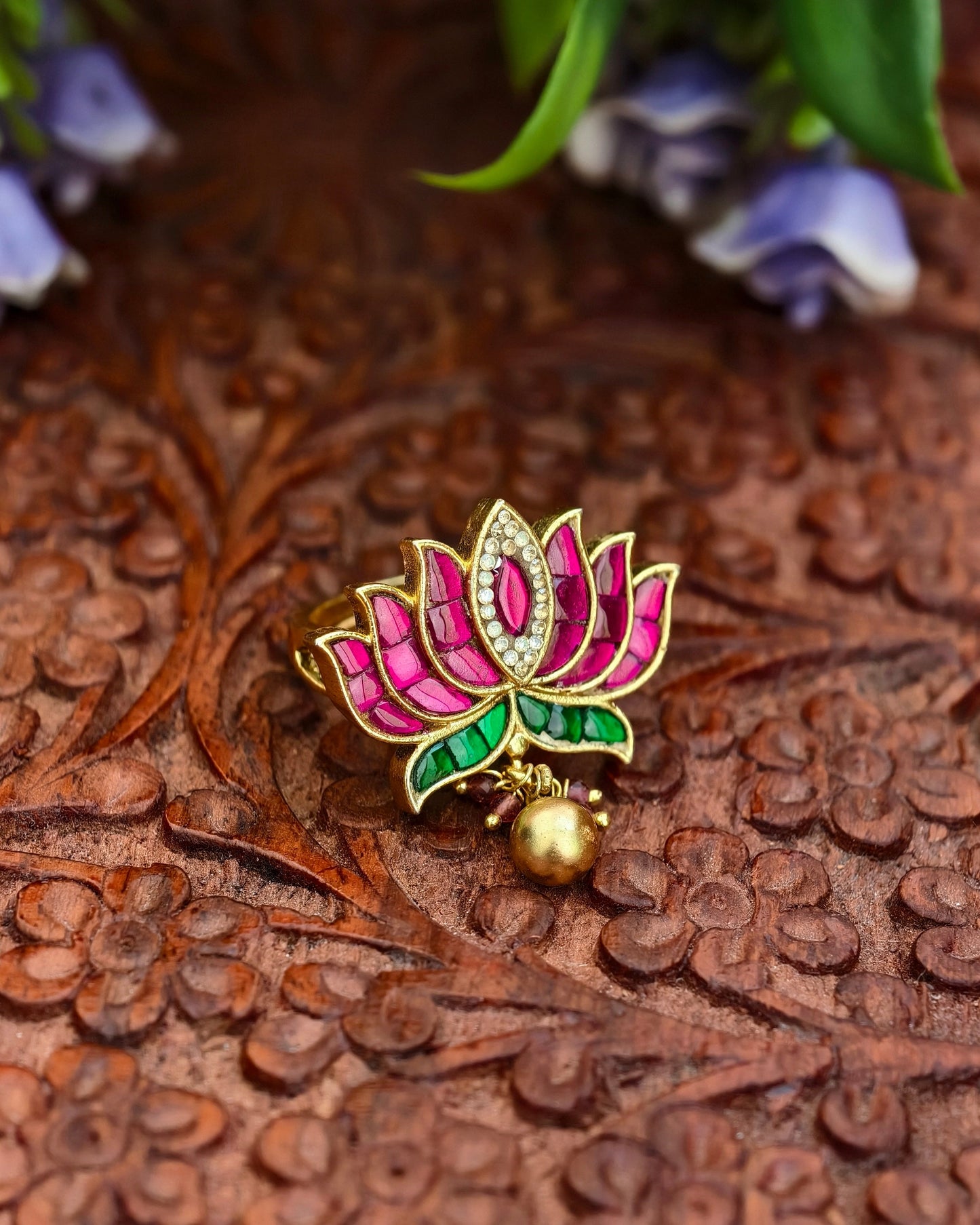 Kundan Finger Ring