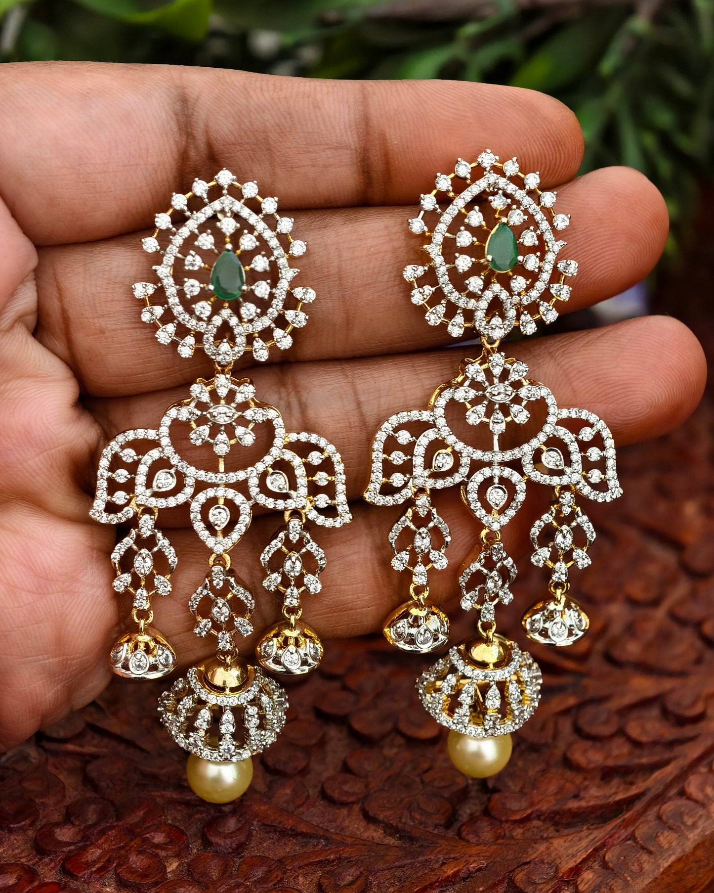 Diamond Finish Earrings
