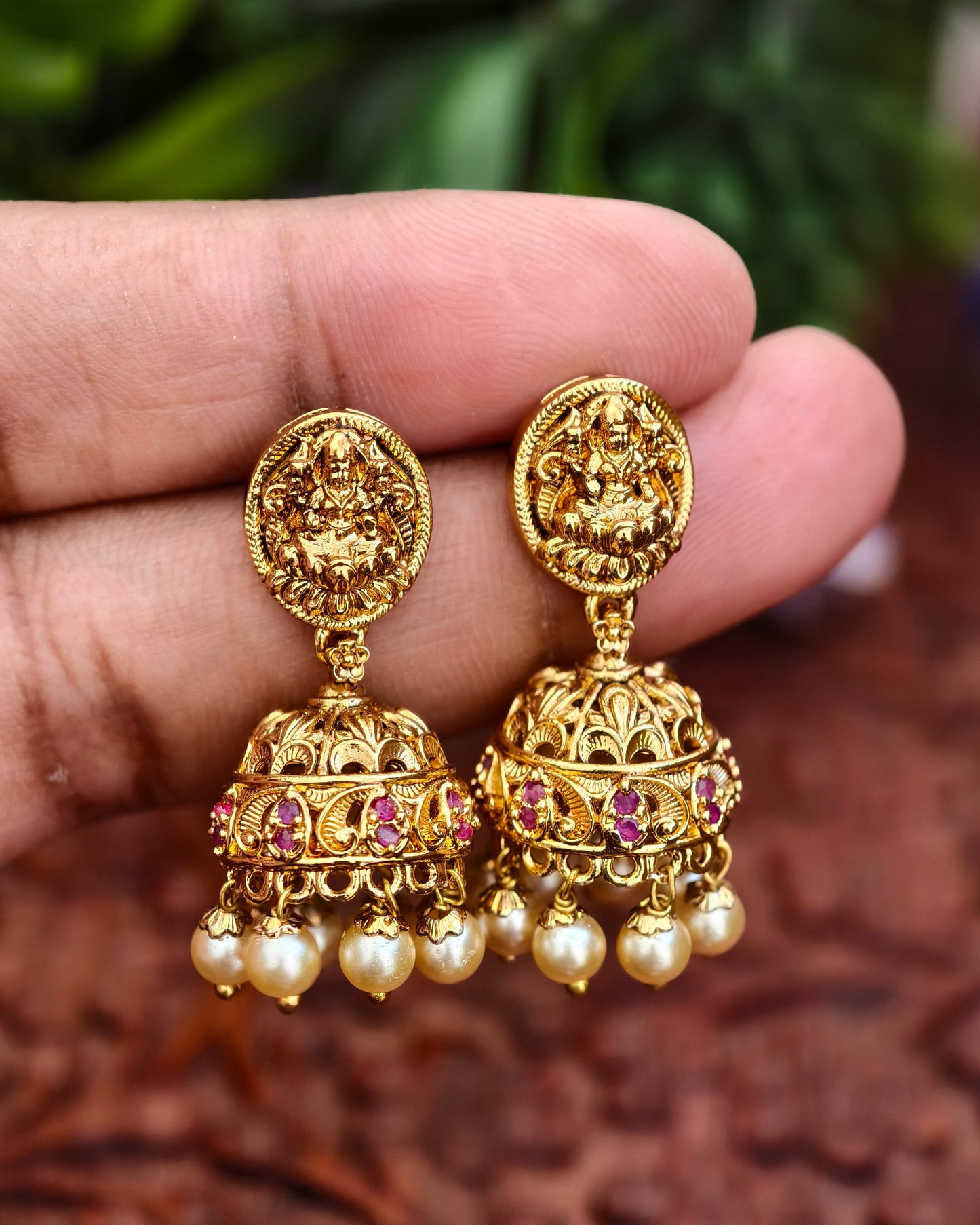 Antique Finish Jhumkas
