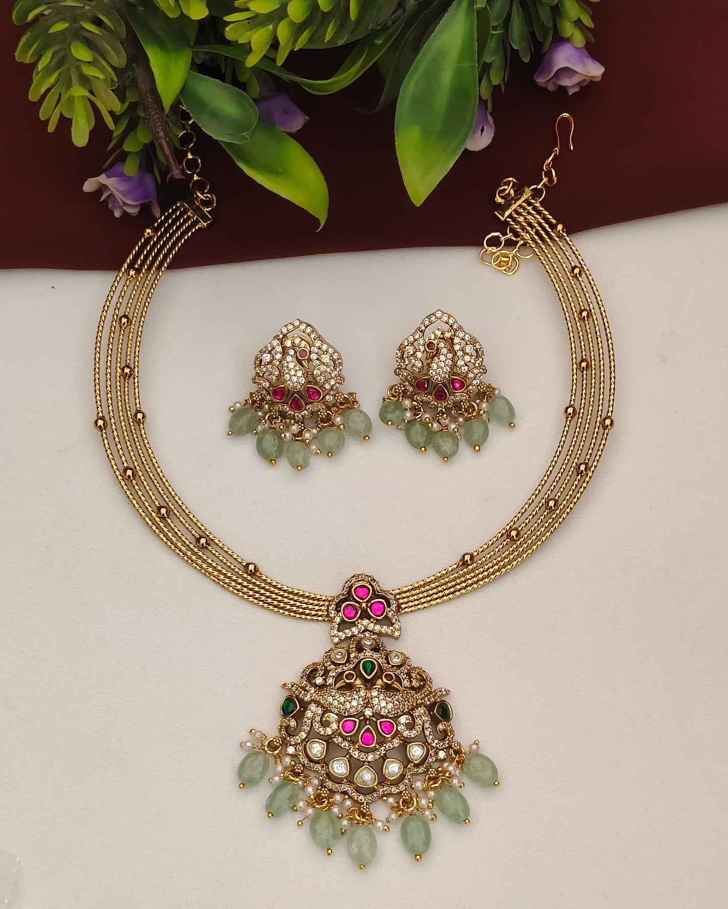 Antique Finish Kundan Kante