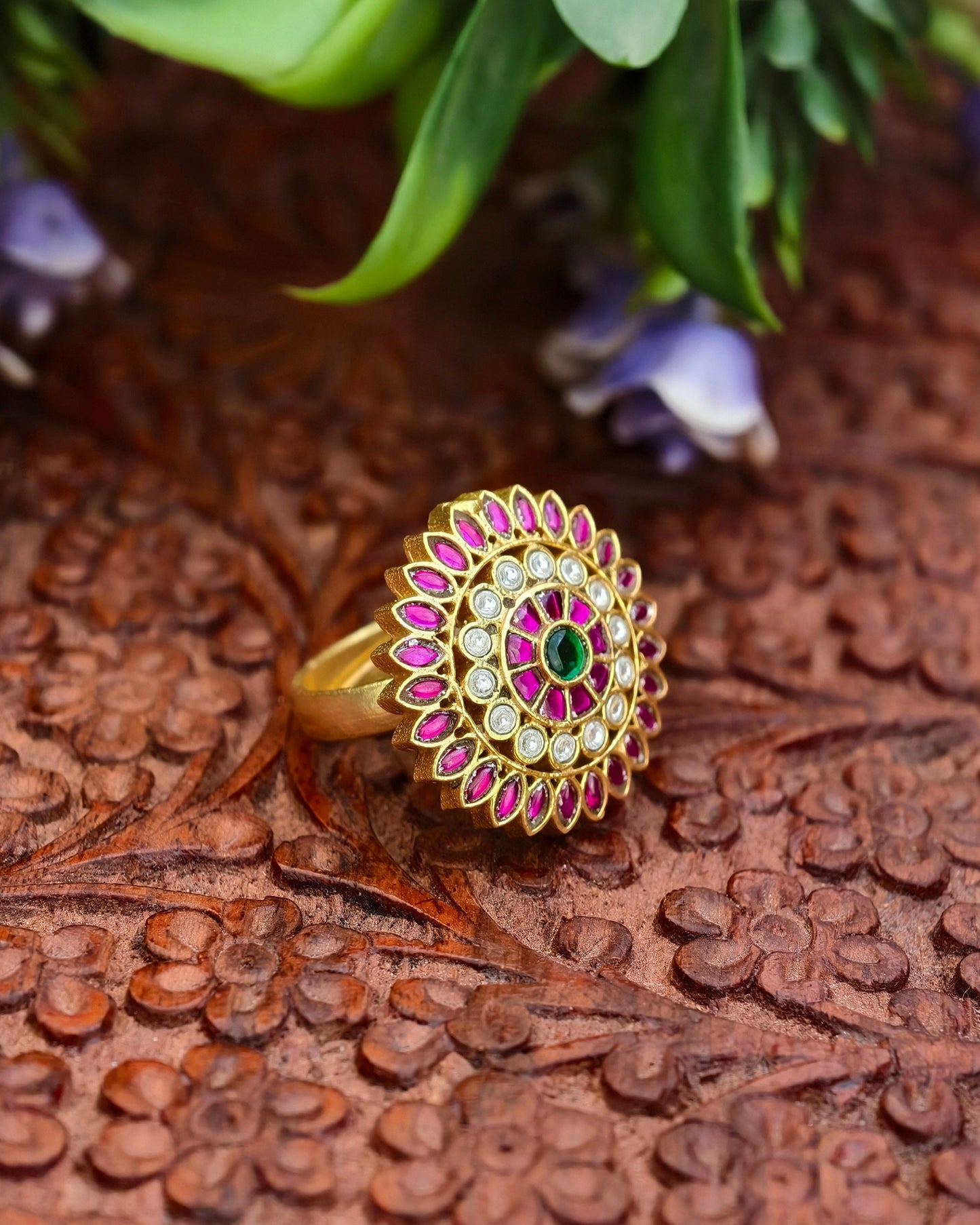Kundan Finger Ring
