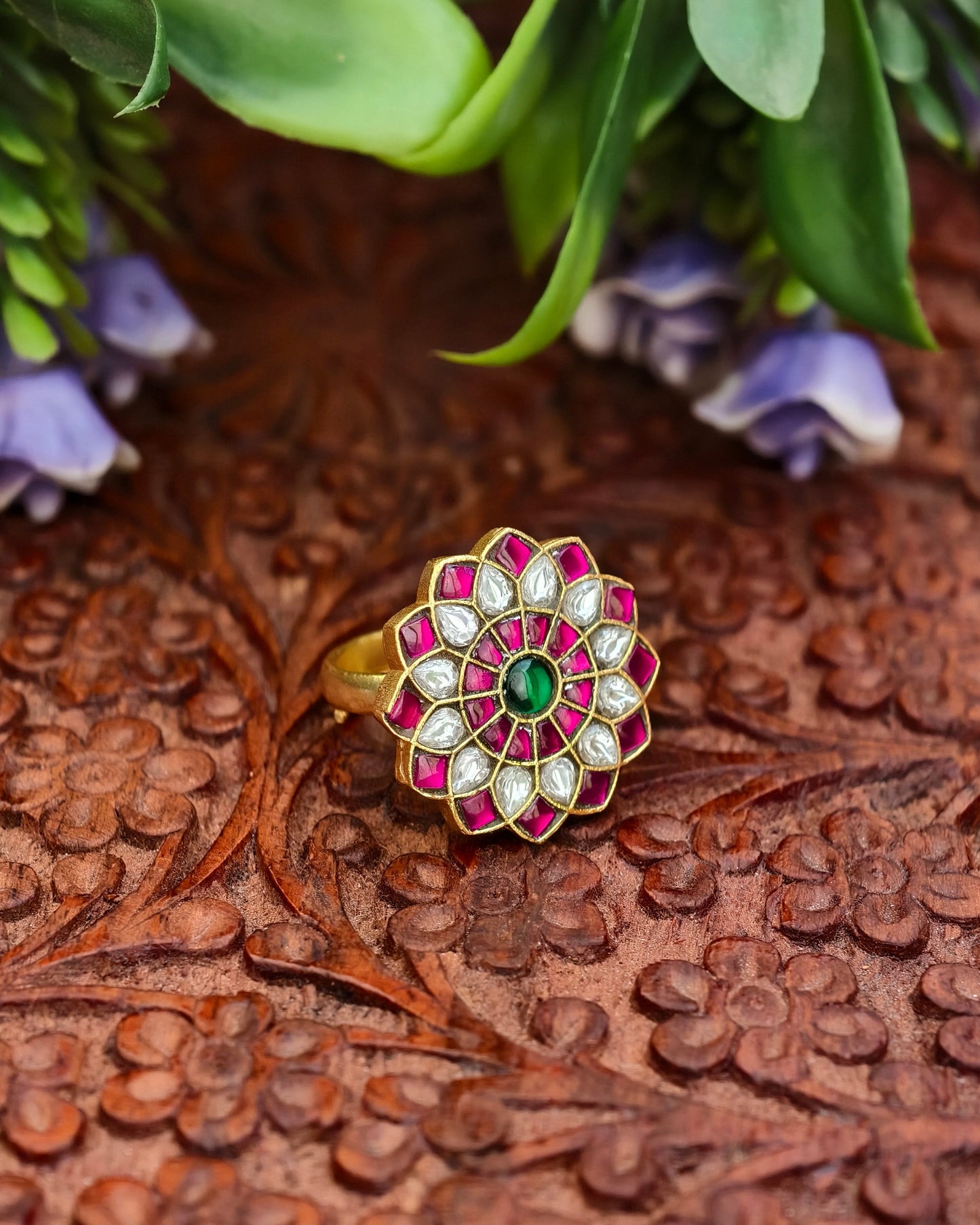 Kundan Finger Ring